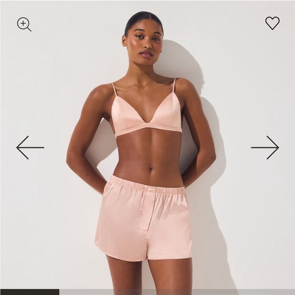 43. Skims nwt silk boxer VILLA pink size medium